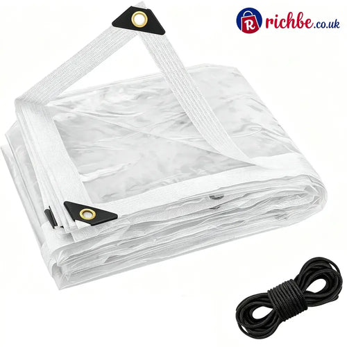 🔥LAST DAY 50% OFF - 🌧️ Transparent Waterproof Tarp with Heavy-Duty Grommets