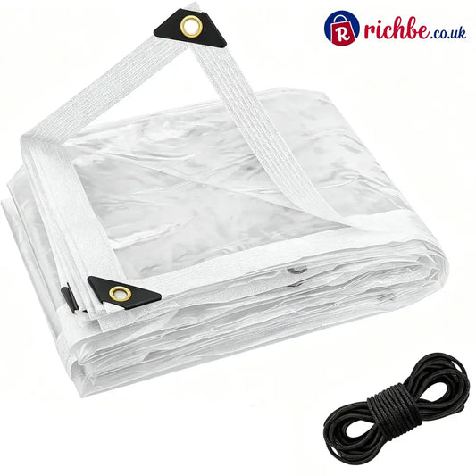 🔥LAST DAY 50% OFF - 🌧️ Transparent Waterproof Tarp with Heavy-Duty Grommets