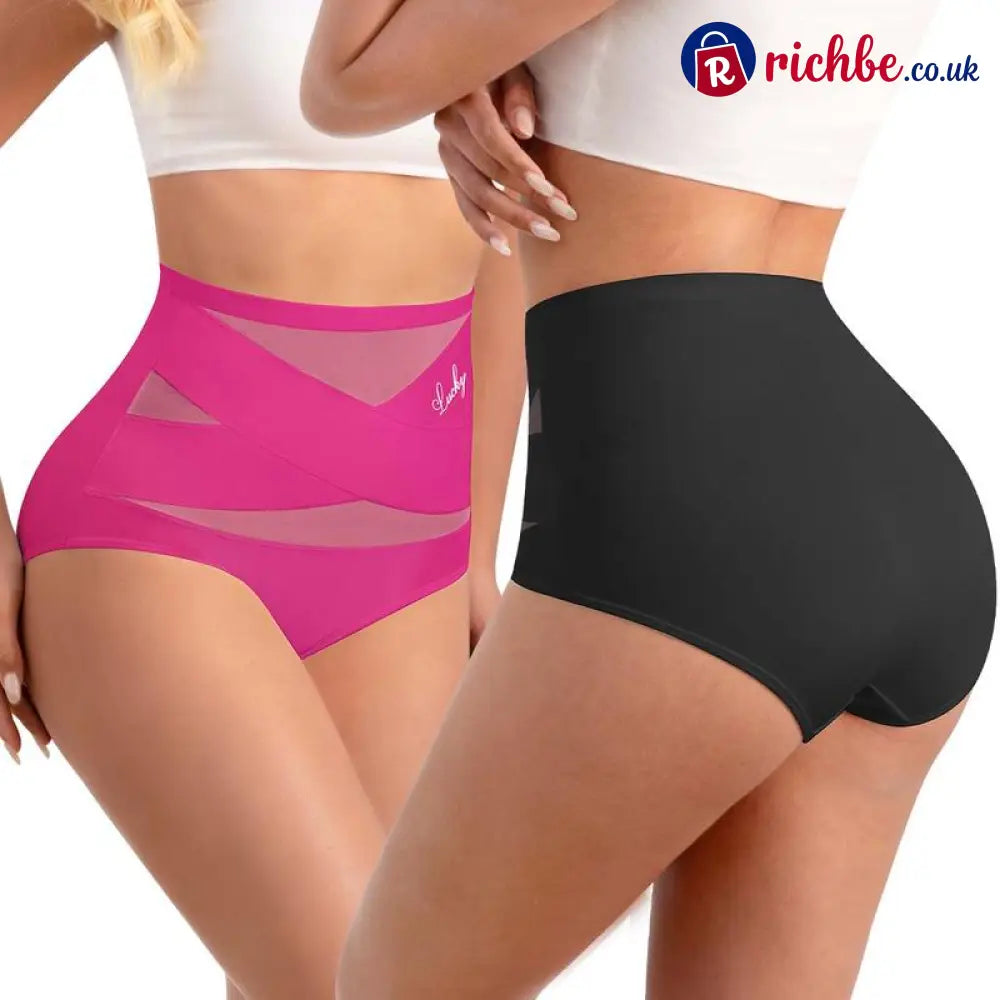 💖Last Day-Buy 1 Get 3 Packs💖Plus-Size High-Waist Cross Tummy Control Panties
