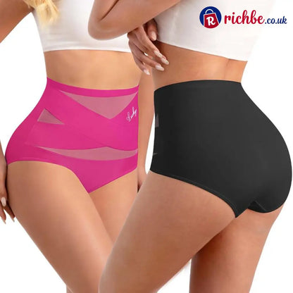 💖Last Day-Buy 1 Get 3 Packs💖Plus-Size High-Waist Cross Tummy Control Panties
