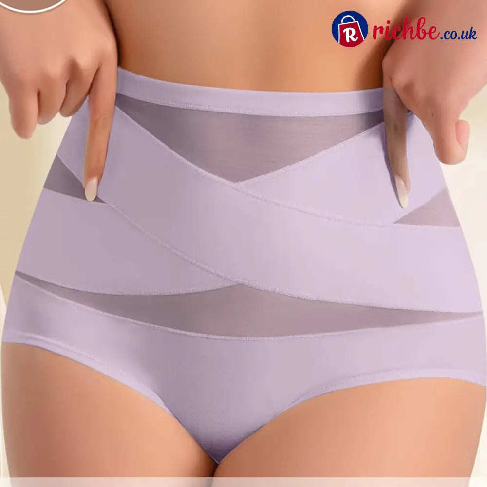 💖Last Day-Buy 1 Get 3 Packs💖Plus-Size High-Waist Cross Tummy Control Panties