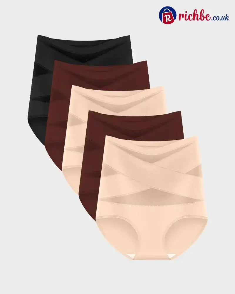 💖Last Day-Buy 1 Get 3 Packs💖Plus-Size High-Waist Cross Tummy Control Panties