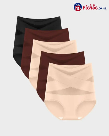 💖Last Day-Buy 1 Get 3 Packs💖Plus-Size High-Waist Cross Tummy Control Panties