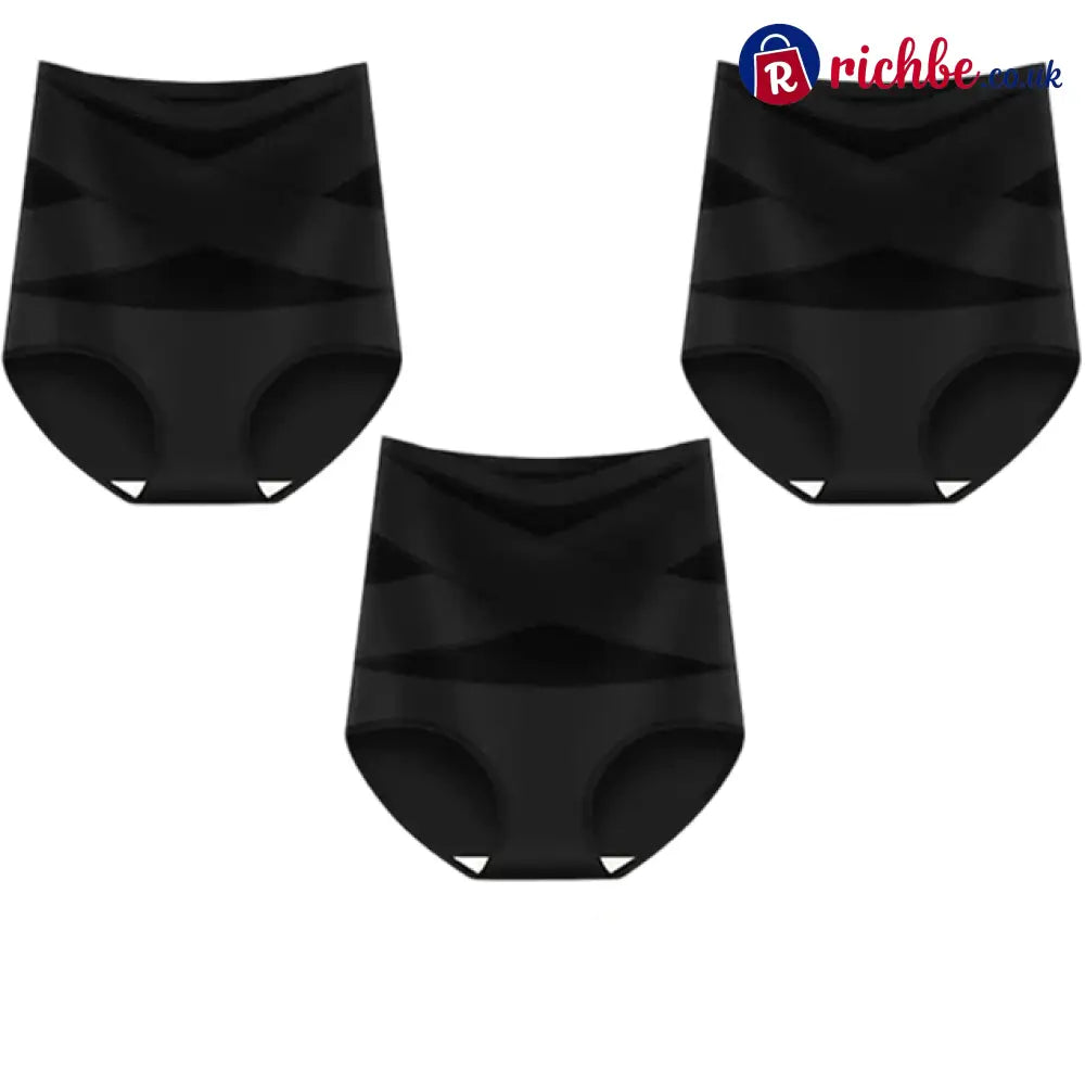 🌸💖Last Day-Buy 1 Get 3 Packs💖Plus-Size High-Waist Cross Tummy Control Panties