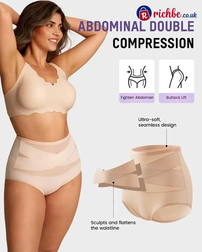 💖Last Day-Buy 1 Get 3 Packs💖Plus-Size High-Waist Cross Tummy Control Panties