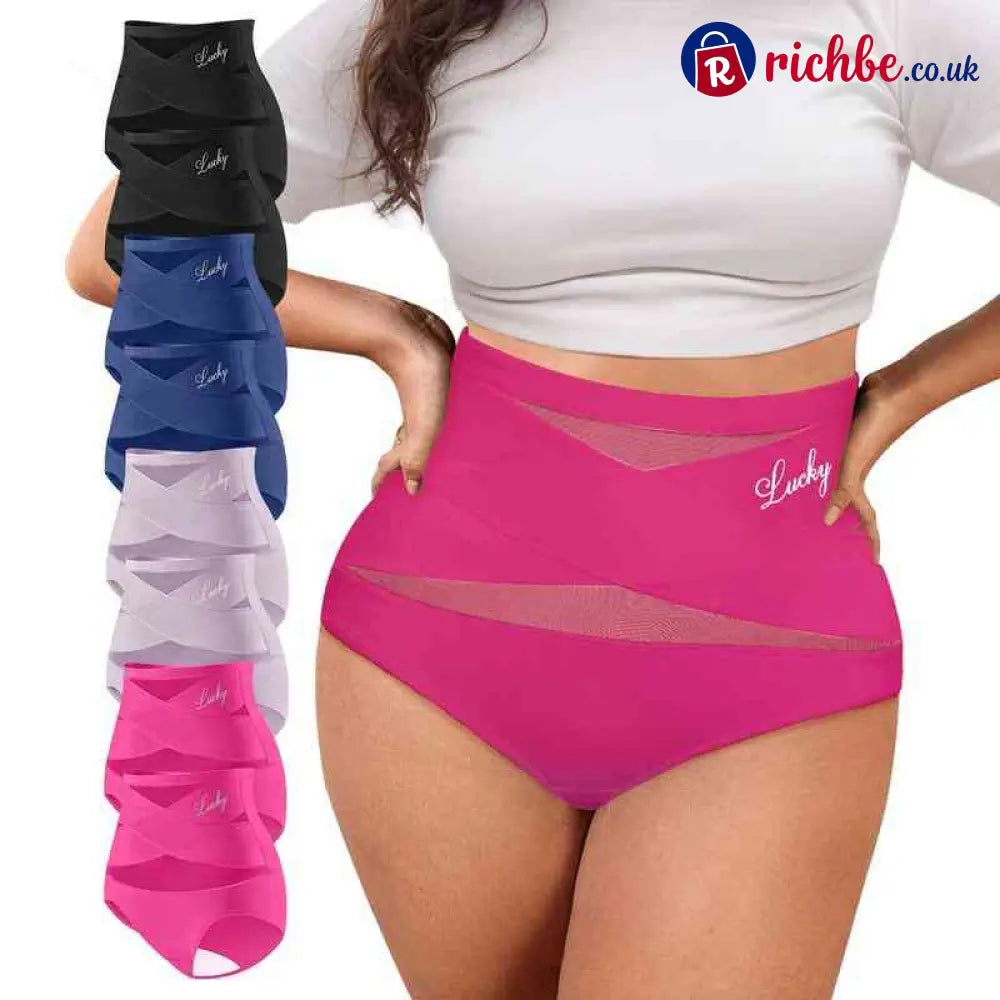 💖Last Day-Buy 1 Get 3 Packs💖Plus-Size High-Waist Cross Tummy Control Panties