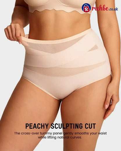 💖Last Day-Buy 1 Get 3 Packs💖Plus-Size High-Waist Cross Tummy Control Panties