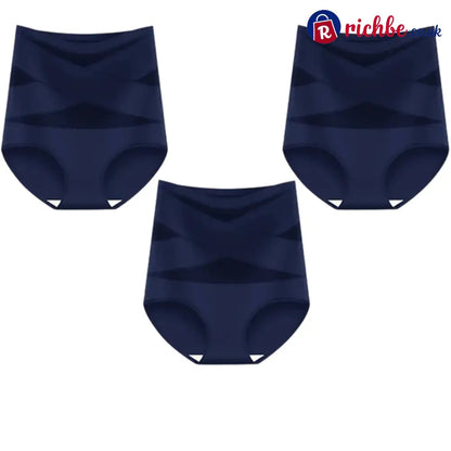 🌸💖Last Day-Buy 1 Get 3 Packs💖Plus-Size High-Waist Cross Tummy Control Panties