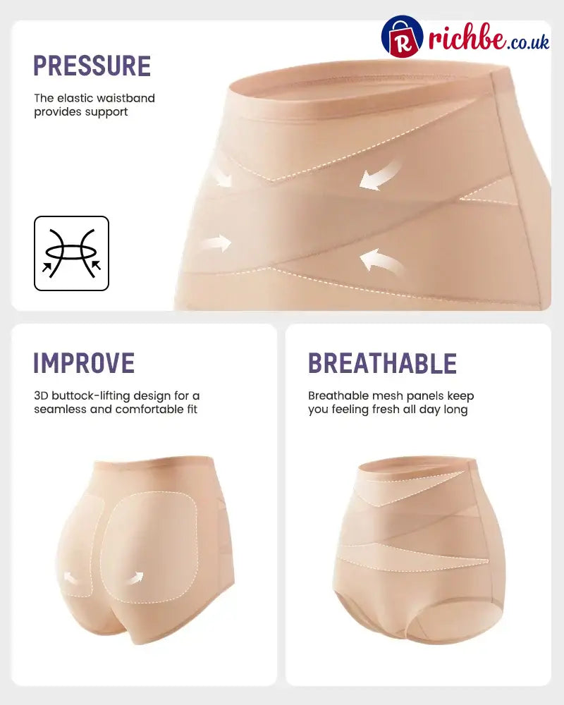 💖Last Day-Buy 1 Get 3 Packs💖Plus-Size High-Waist Cross Tummy Control Panties