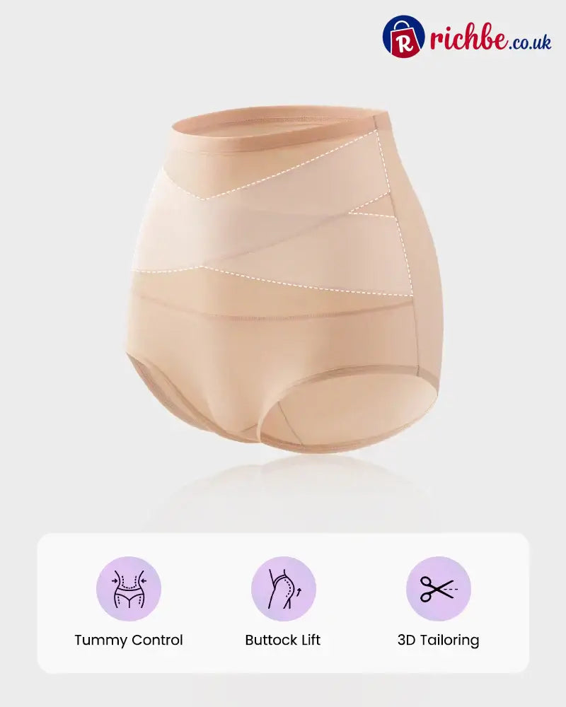 💖Last Day-Buy 1 Get 3 Packs💖Plus-Size High-Waist Cross Tummy Control Panties
