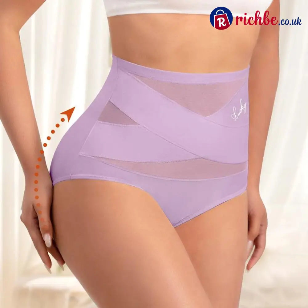 💖Last Day-Buy 1 Get 3 Packs💖Plus-Size High-Waist Cross Tummy Control Panties