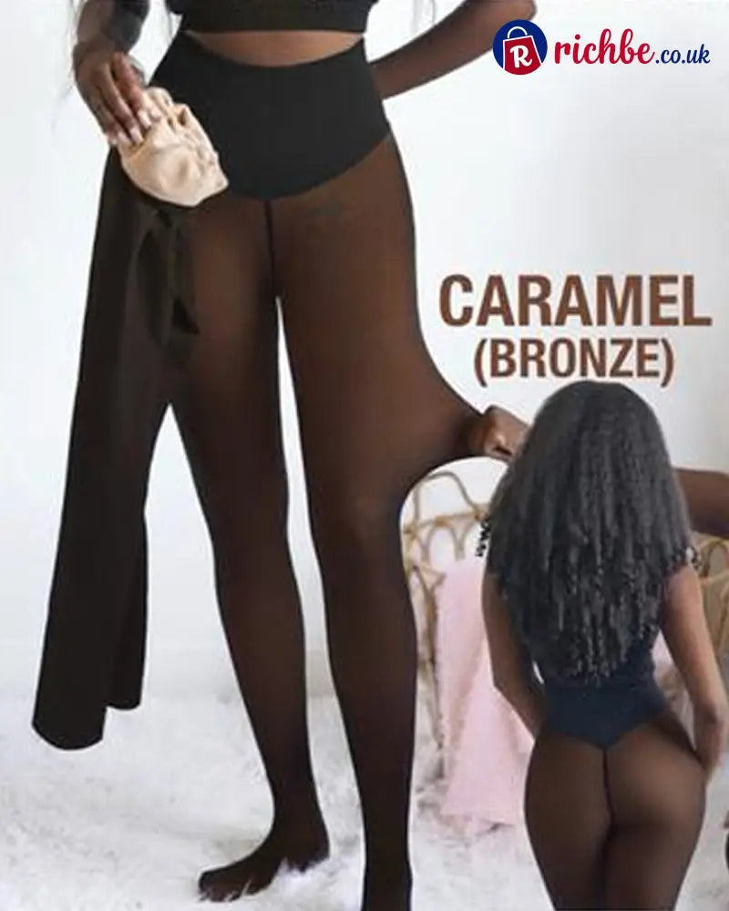🔥LAST DAY SALE 49% OFF!!⚡50K+ SOLD!❄️One-Seam Shaping Fleece Leggings✨✨Stay Warm.Look Snatched. 💕 - Bronze / XS-S