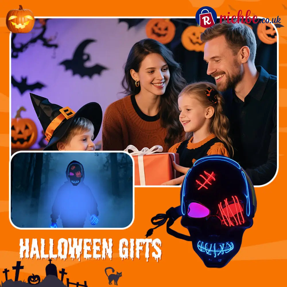 💀 LAST DAY SALE 49% OFF 🔥 Halloween LED Skull Mask - Clothing & Accessories