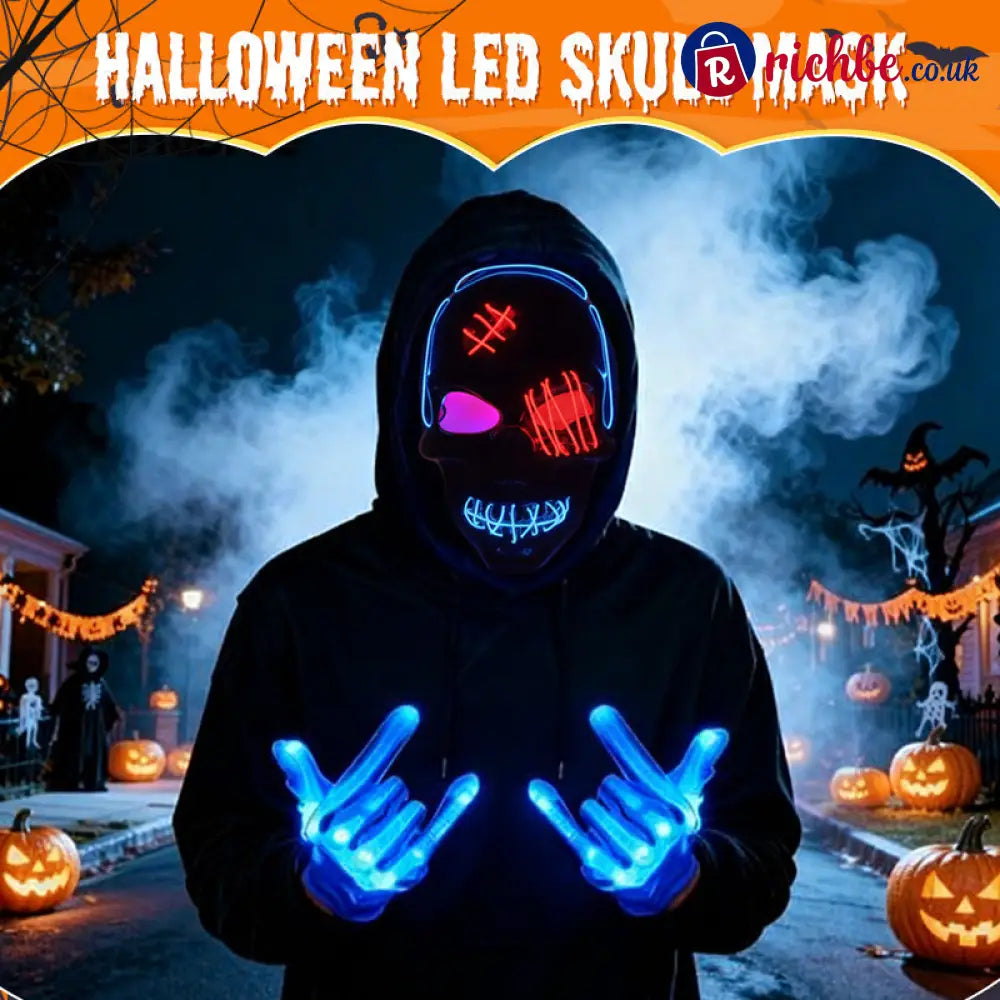💀 LAST DAY SALE 49% OFF 🔥 Halloween LED Skull Mask - Clothing & Accessories