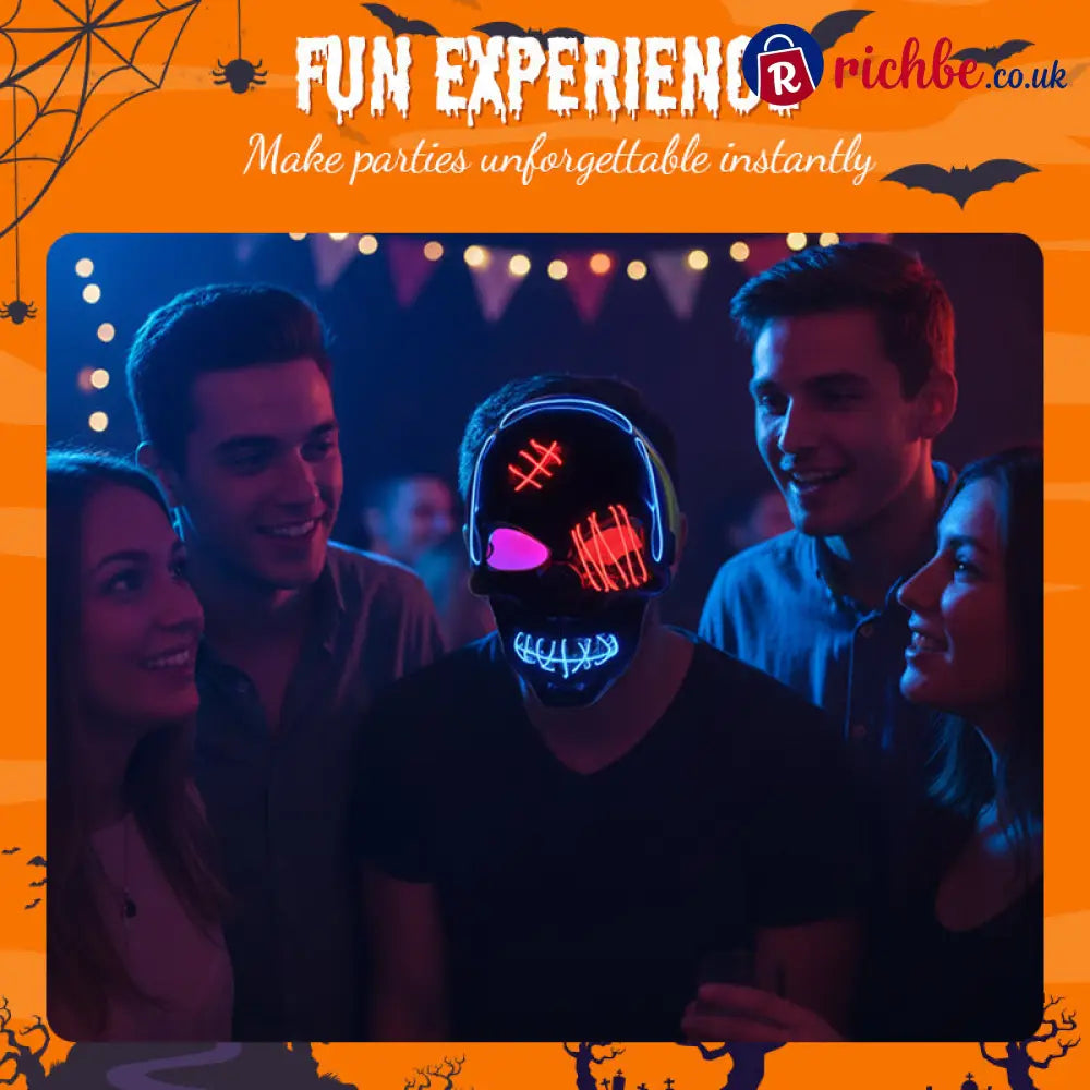 💀 LAST DAY SALE 49% OFF 🔥 Halloween LED Skull Mask - Clothing & Accessories