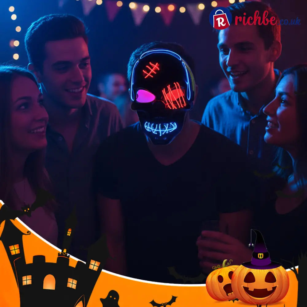 💀 LAST DAY SALE 49% OFF 🔥 Halloween LED Skull Mask - Clothing & Accessories