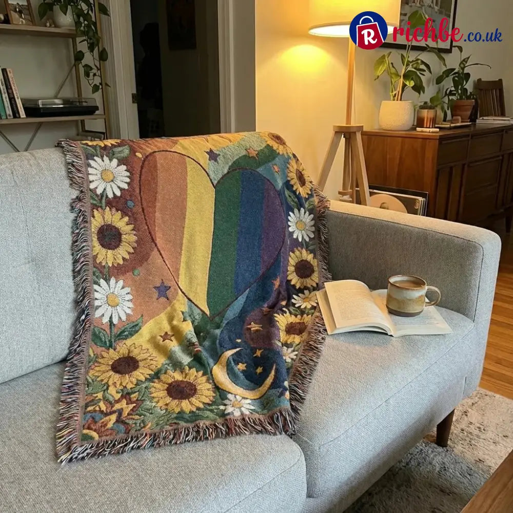 ☀LAST DAY SALE 49% OFF!!🏳️‍🌈Handmade Woven Pride Blanket | For Belonging Visibility & Unapologetic Self-Expression