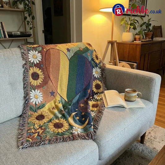 ☀LAST DAY SALE 49% OFF!!🏳️‍🌈Handmade Woven Pride Blanket | For Belonging Visibility & Unapologetic Self-Expression