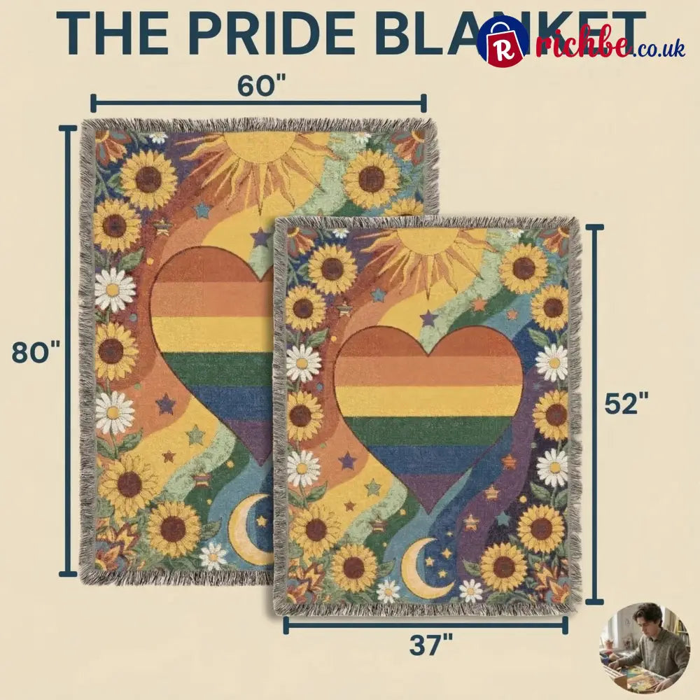 ☀LAST DAY SALE 49% OFF!!🏳️‍🌈Handmade Woven Pride Blanket | For Belonging Visibility & Unapologetic Self-Expression