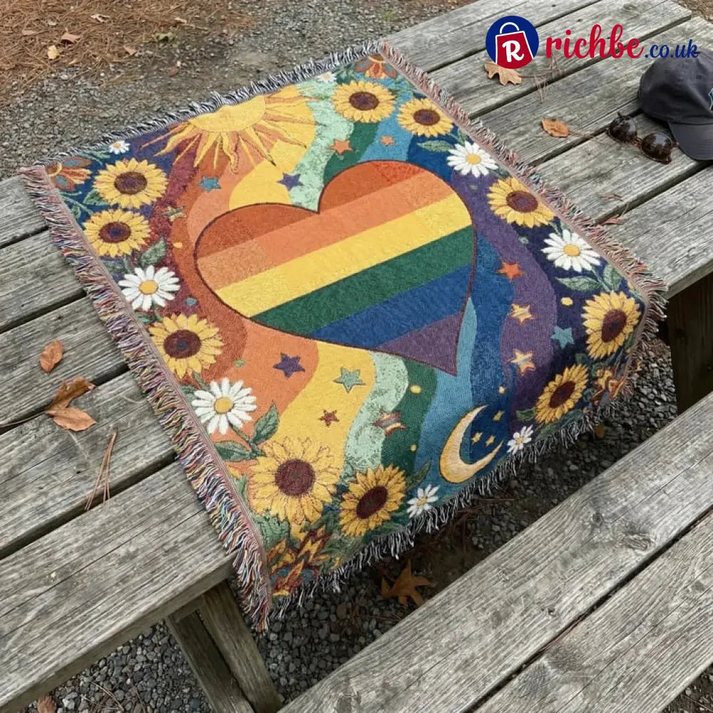 ☀LAST DAY SALE 49% OFF!!🏳️‍🌈Handmade Woven Pride Blanket | For Belonging Visibility & Unapologetic Self-Expression