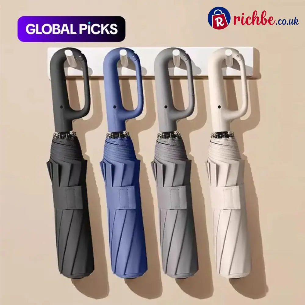 🔥LAST DAY SALE ONLY ￡18.99!!🔥The UK’s Go-To Foldable Umbrella: Auto Open Stormproof & UV-Blocking ☔☀️Compact Durable &