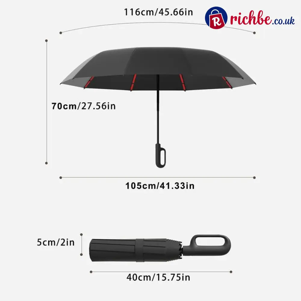 🔥LAST DAY SALE ONLY ￡18.99!!🔥The UK’s Go-To Foldable Umbrella: Auto Open Stormproof & UV-Blocking ☔☀️Compact Durable &