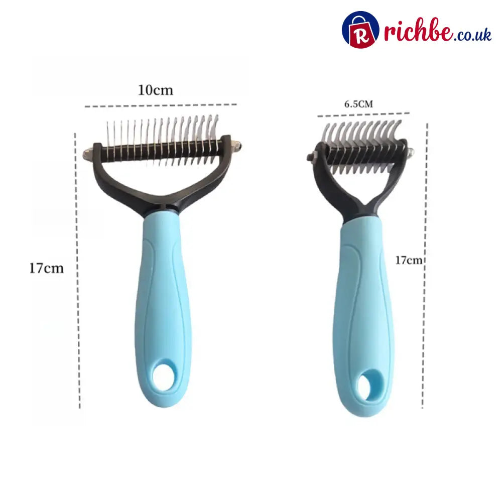 ⏰LAST DAY SALE: Only £7.99🔥Dual-Sided Pet Grooming Comb for Dogs & Cats