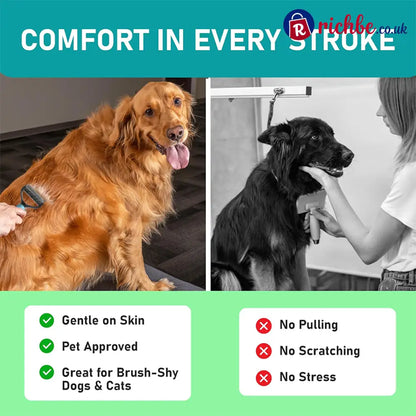 ⏰LAST DAY SALE: Only £7.99🔥Dual-Sided Pet Grooming Comb for Dogs & Cats