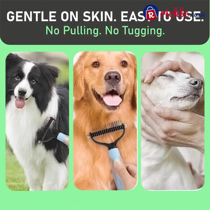⏰LAST DAY SALE: Only £7.99🔥Dual-Sided Pet Grooming Comb for Dogs & Cats