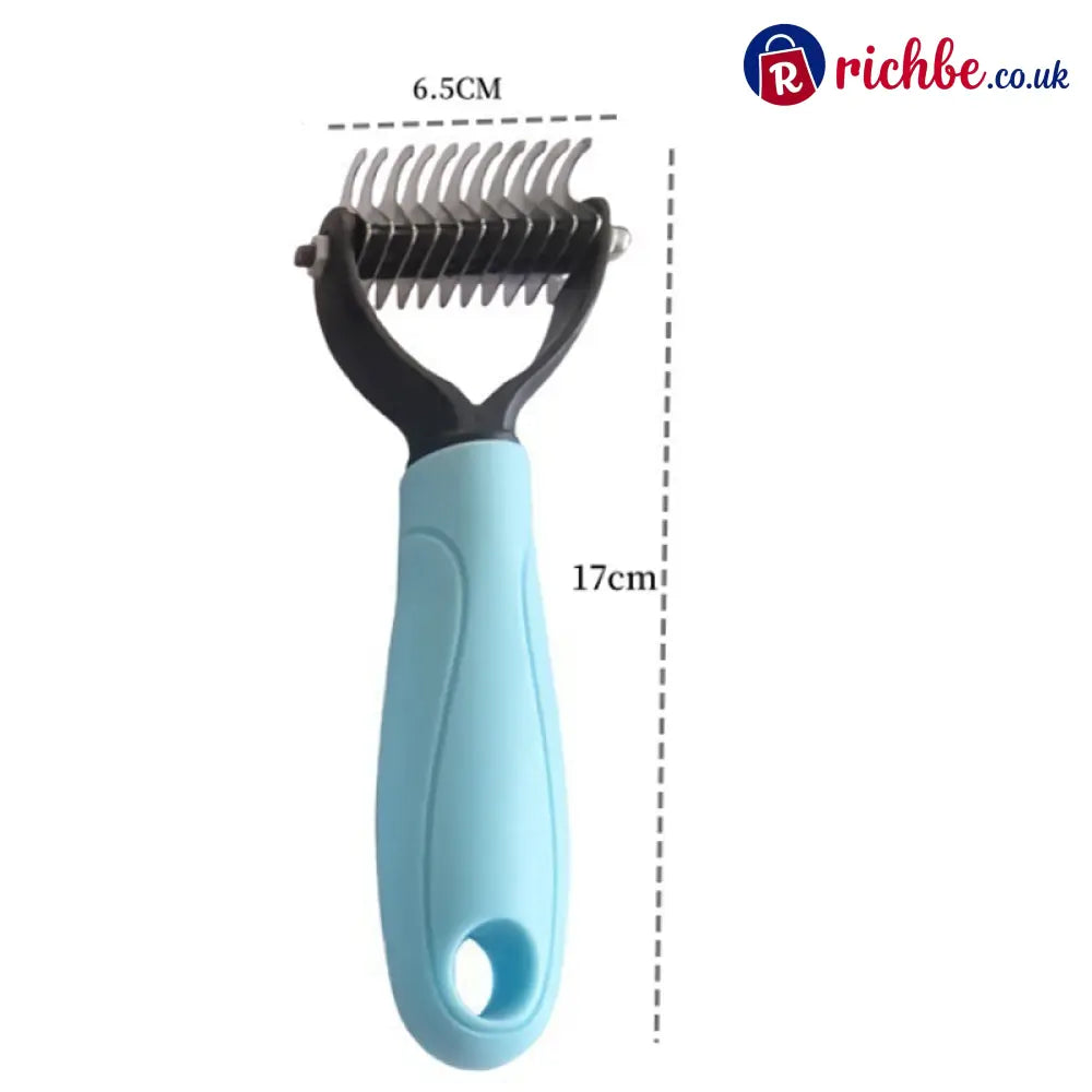 ⏰LAST DAY SALE: Only £7.99🔥Dual-Sided Pet Grooming Comb for Dogs & Cats