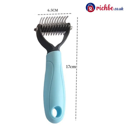 ⏰LAST DAY SALE: Only £7.99🔥Dual-Sided Pet Grooming Comb for Dogs & Cats