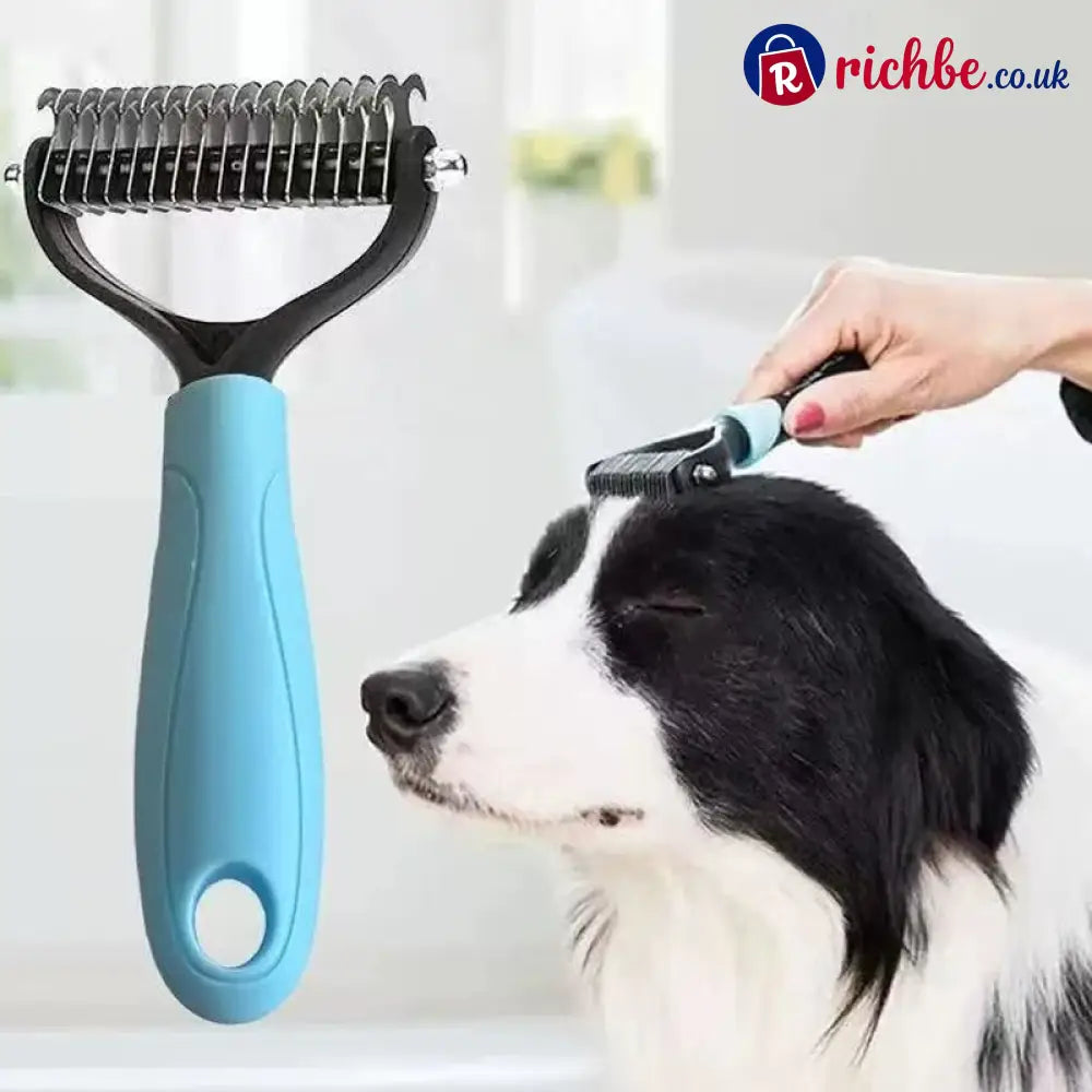 ⏰LAST DAY SALE: Only £7.99🔥Dual-Sided Pet Grooming Comb for Dogs & Cats