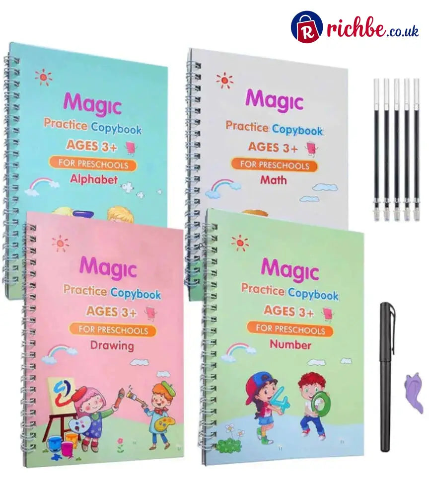 🏆LAST DAY SALE ONLY ￡9.99!🔥4-in-1 Fun Reusable Learning Books📚