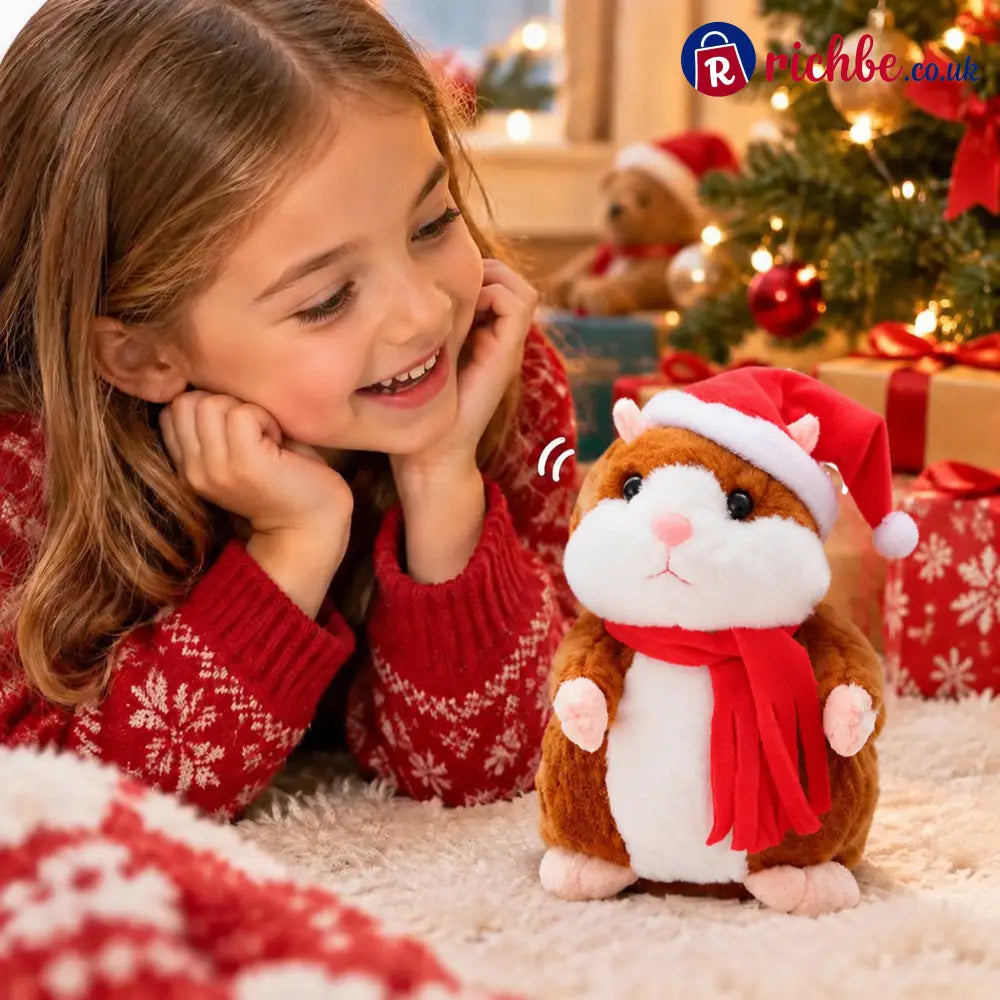 🐹 Last Day Special Price ！✨Talking Hamster Plush – repeats whatever you say auto head-shaking hilarious fun for kids &