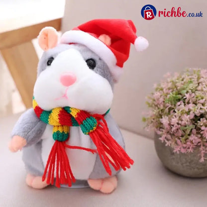 🐹 Last Day Special Price ！✨Talking Hamster Plush – repeats whatever you say auto head-shaking hilarious fun for kids &