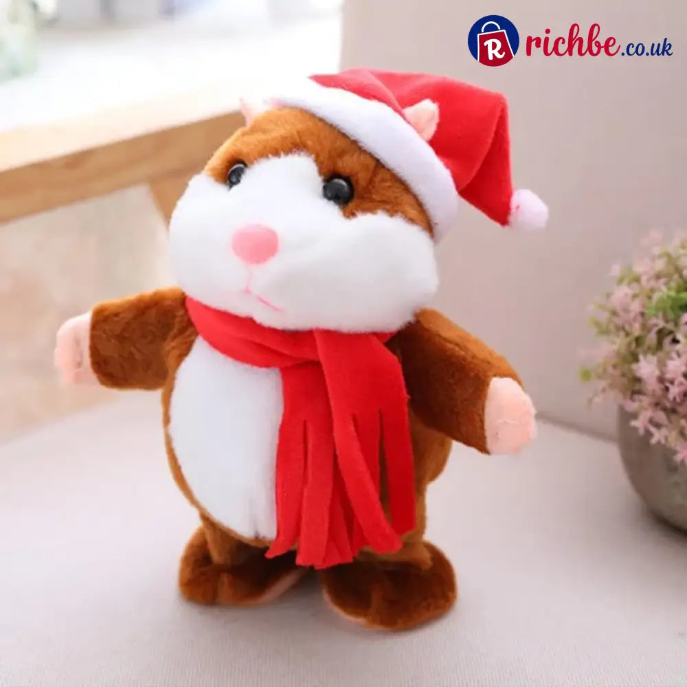 🐹 Last Day Special Price ！✨Talking Hamster Plush – repeats whatever you say auto head-shaking hilarious fun for kids &