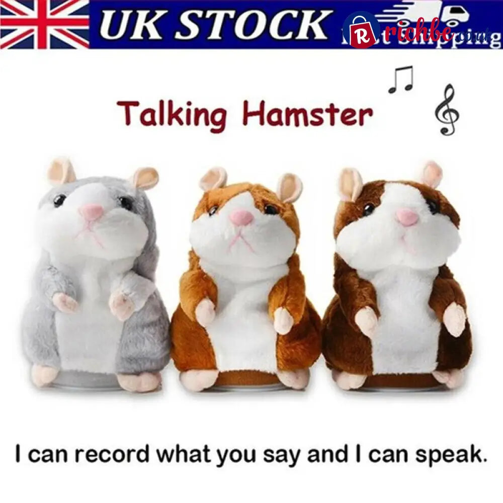 🐹 Last Day Special ✨Talking Hamster Plush – repeats whatever you say auto head-shaking hilarious fun for kids &