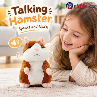 🐹 Last Day Special ✨Talking Hamster Plush – repeats whatever you say auto head-shaking hilarious fun for kids &