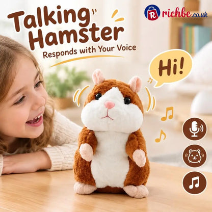 🐹 Last Day Special ✨Talking Hamster Plush – repeats whatever you say auto head-shaking hilarious fun for kids &