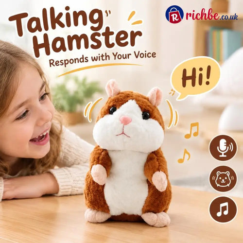 🐹 Last Day Special ✨Talking Hamster Plush – repeats whatever you say auto head-shaking hilarious fun for kids &