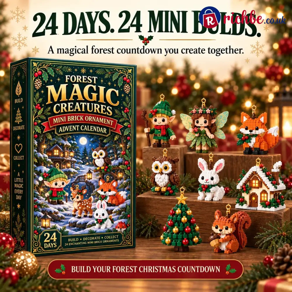 ⏳ Last day to save 49% – 🎄 24-Day Forest Magic Creatures Brick Ornament Advent Calendar - Bestseller