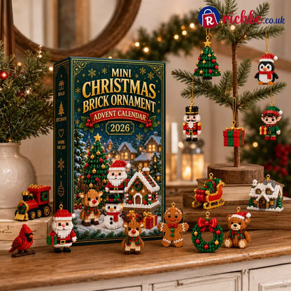 ⏳ Last Day 49% OFF – 🎄24-Day Mini Christmas Brick Ornament Advent Calendar | 24 Unique Buildable Holiday Designs with Hanging Loops for Trees, Garlands & Festive Displays 🧱