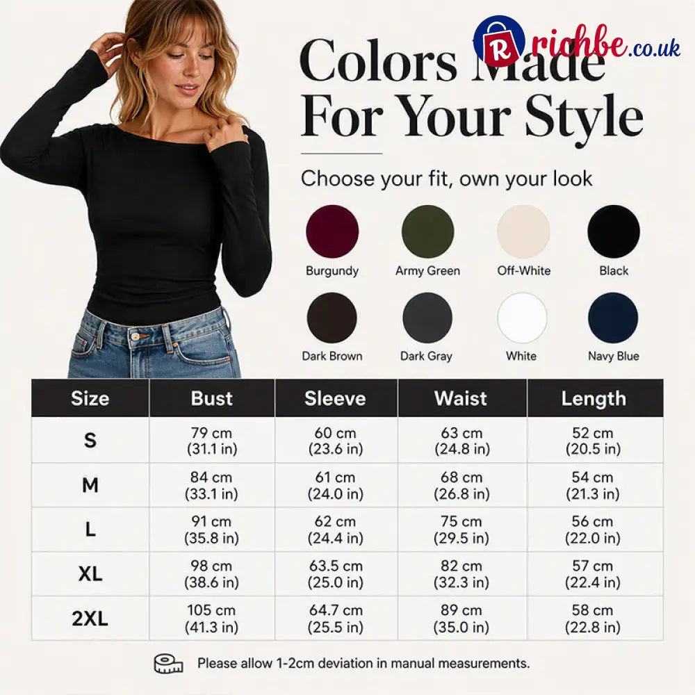 💖 Latest Design | Women’s Boat-Neck Ribbed Knit Top - Women Shirts