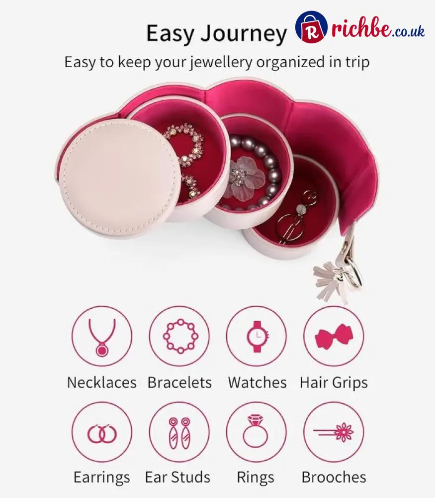 💎 Layered Travel Jewelry Case – Elegant Storage Always Ready to Shine✈️