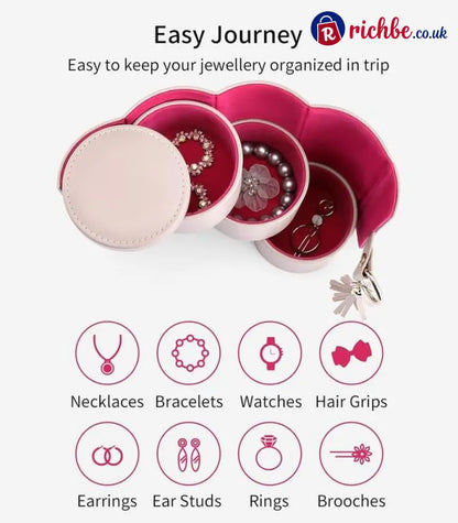 💎 Layered Travel Jewelry Case – Elegant Storage Always Ready to Shine✈️
