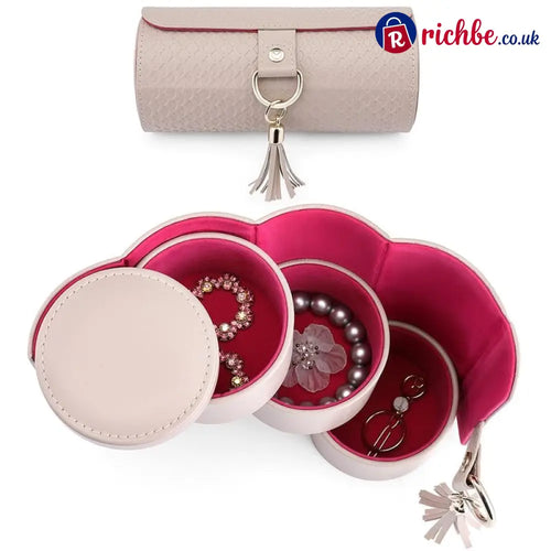 💎 Layered Travel Jewelry Case – Elegant Storage Always Ready to Shine✈️ - White & Black