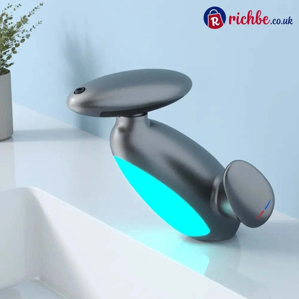 LED Bathroom Faucet with Multicolor Light 360° Swivel & Pull-Out Spout 4 Spray Modes