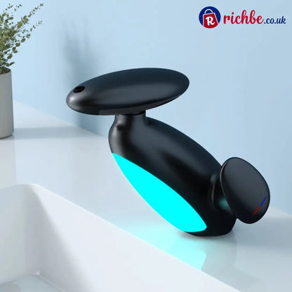 LED Bathroom Faucet with Multicolor Light 360° Swivel & Pull-Out Spout 4 Spray Modes - Black