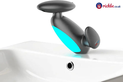 LED Bathroom Faucet with Multicolor Light 360° Swivel & Pull-Out Spout 4 Spray Modes - Gun Grey