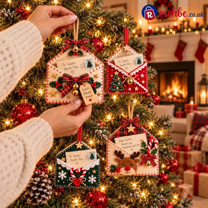🎄💌Letters to Santa Christmas Envelope Ornaments – Festive Holiday Wish List Decorations - 🎁✨All Styles - 6 Pcs(Save 20%